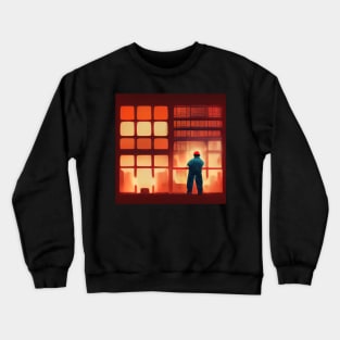 Factory worker | Comics style Crewneck Sweatshirt
